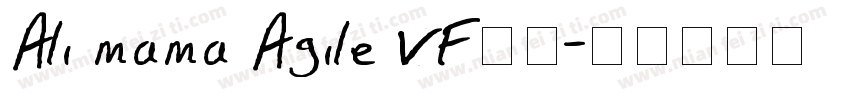 Ali mama Agile VF字体字体转换